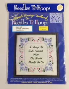 Kit de muestreador Needles 'n Hoops #293 God's Opinion - Talla 11 x 11 - TOTALMENTE NUEVO, SELLADO - Imagen 1 de 2