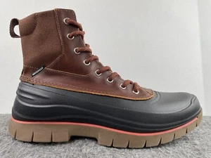 Sperry Men's Cannon Winter Waterproof Boots Leather STS24398 Black Brown Size 10 - Picture 1 of 7