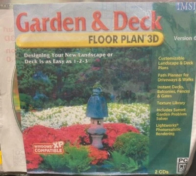 Garden and Deck Floor Plan 3D Version 6 (2 CD Set) - Image 1 of 2