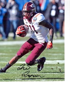 Foto de fútbol americano Tre Turner Virginia Tech Hokies firmada autografiada 8x10 22 borradores - Imagen 1 de 1