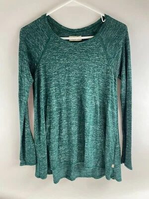 Suéter Hollister Para Mujer Talla Pequeña Verde Gris Jaspeado Pullover Cuello Redondo Foto 1 de 4
