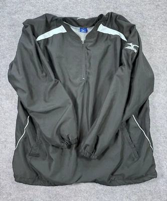 Suéter Mizuno Hombres XL Negro Capa Exterior Cortavientos 1/4 Cremallera Fácil Cuidado Deporte Foto 1 de 4