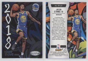 2018-19 Certified 2018 Jacob Evans III #18-37 Rookie RC
