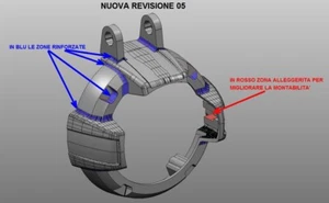 SUPPORTO CORONA FARO FENDINEBBIA Fog Lights RINFORZATO per BMW R1200gs ADVENTURE - Imagen 1 de 6