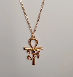 Ancient Egyptian Ankh Pendant Protection with Eye of Horus Necklace - Picture 1 of 7