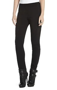 NUOVO PANTALONE MOTO BCBGMAXAZRIA NERO PAXTON ZBA2E682/AB292 TAGLIA XXS - Foto 1 di 3
