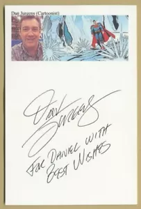 Dan Jurgens - Dessinateur de comics américain - Superman - Carte dédicacée - Bild 1 von 1
