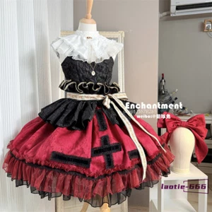 TouHou Project Medicine Melancholy Cosplay Costume Women Girl Red Black Dress  - Picture 1 of 11