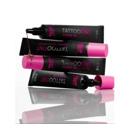 NEW! Zola EYEBROW TINT Tattoo Tint, SET OF 4 TINTS Black,Brown,Dark Grey, 15 ml - Image 1 of 3