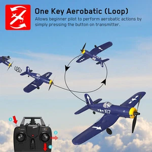 US Volantex WWII F4U Fighter 2.4G Airplane 4CH Fixed Wing RC 3D/6G Aerobatic RTF - Picture 1 of 14