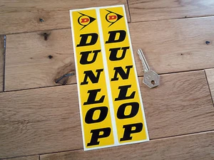 DUNLOP Negro sobre Amarillo Rojo Horquilla Deslizante 210 mm Par Neumáticos Clásicos para Bicicleta - Imagen 1 de 1