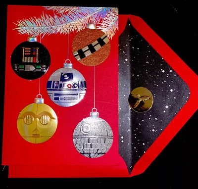 Tarjeta de Navidad Papyrus Disney Star Wars-Feliz Fuerza Estar Contigo, 1 Tarjeta 🎄 Foto 1 de 4