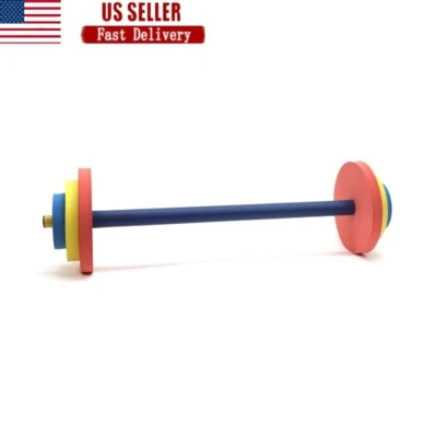 Kids Barbell Weight Set Fun Fitness Unisex Strength Training Home Gym Equipment - Image 1 of 4
