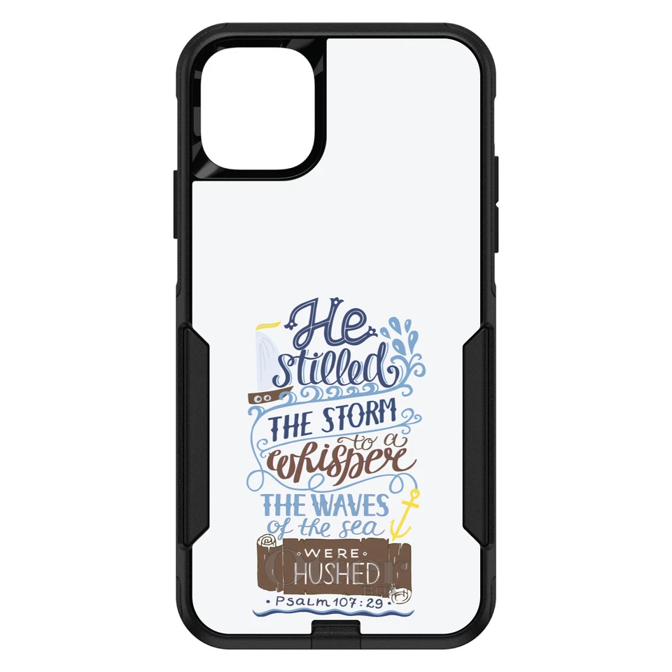 OtterBox Commuter for Apple iPhone (Pick Model) Psalm 107:29 - Stilled the Storm - Image 1 of 1