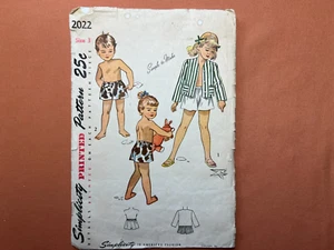 Simplicity Pattern 2022 Childrens Girls Shorts & Blazer Size 3 Cut Complete - Picture 1 of 3