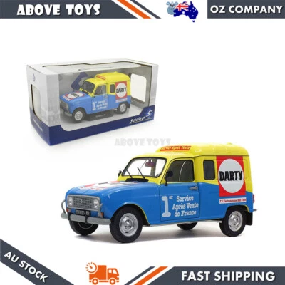 Solido 1:18 Scale 1988 Darty Renault R4F4 Yellow & Blue Model Off-Road Vehicle - Image 1 of 4