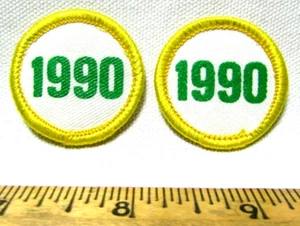 Giacca Vintage 1990 2 Toppe Anno Nascita Riunione Anniversario Laurea - Foto 1 di 3