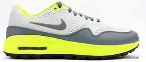 NIKE AIR MAX 1 GOLF CI7576-003 "LEMON VENOM" GREY FOG SMOKE PHOTON DUST SIZE 10 - Picture 1 of 24