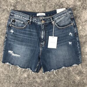 Kancan Jean Shorts Blake High Rise women's 15 / 31 distressed new with tags blue