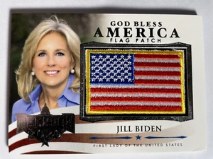 1st. LADY JILL BIDEN 2020 DECISION FLAG PATCH RELIC CARD DEMOCRAT - Picture 1 of 2