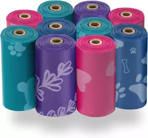 Dog Poop Bags for Waste (150 Bags) Refuse Cleanup, Doggy Roll Replacements for O - Picture 1 of 12