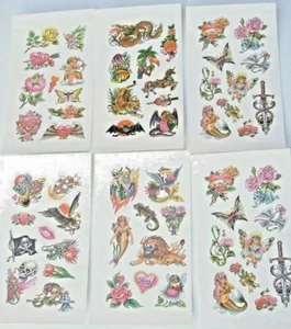 HALLOWEEN TEMPORARY TATTOO LOT 0F 12 CARDS. 800B CARNIVALS, PARTIES TOYS FAVORS - Picture 1 of 5