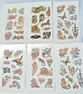 LOTE TATUAJE TEMPORAL HALLOWEEN 0F 12 CARTAS. 800B CARNAVALES, FIESTAS JUGUETES FAVORES Foto 1 de 4