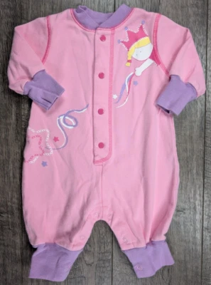 Ropa de bebé niña vintage brillante futuro recién nacido rosa princesa conjunto Foto 1 de 3