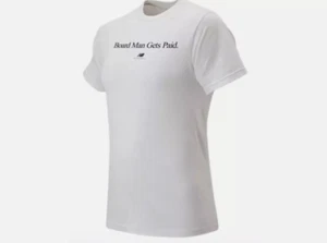 RARE New Balance Kawhi Leonard “Board Man Gets Paid” T Shirt White Men’s Size L - Picture 1 of 2