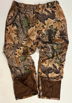 Cabelas Dry Plus Camo Insulated Fleece Hunting Pants Mens L Slip On Drawstring - Image 1 of 4