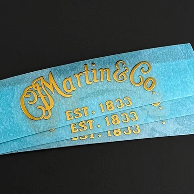 Calcomanías de metal para guitarra de 3 piezas calcomanía dorada seca para frotar para Martin Foto 1 de 4