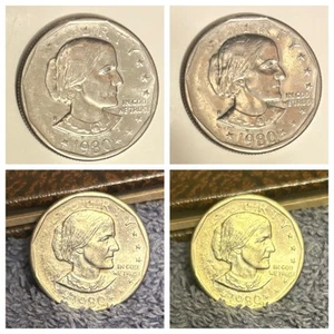 Susan B Anthony Dollar Struck Thru Heavy Grease Mint Error 1980 - S - Picture 1 of 6