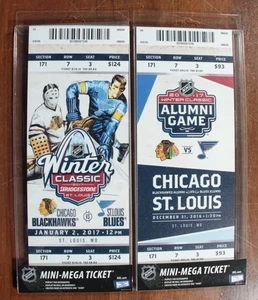 2017 Winter Classis Mini Mega Ticket Lot St. Louis Blues Chicago Blackhawks NHL - Bild 1 von 2