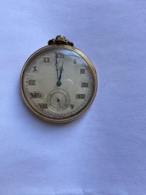 C1916 Omega 17 JEWEL POCKET WATCH OPEN FACE 10K GF CLA 35.5L-T1 MVMNT RUNS!!! - Image 1 of 4