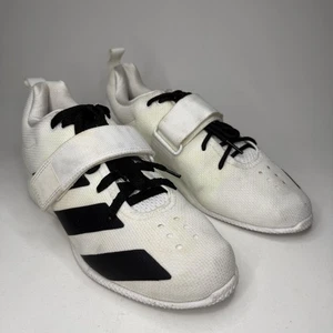 Adidas Adipower Weightlifting Shoes Mens Size 8.5 White Black Powerlifting 99813 - Picture 1 of 24
