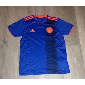 Camiseta de Fútbol Adidas Para Hombre Talla S Azul Naranja Climalite Colombia Equipo Atlético - Imagen 1 de 17