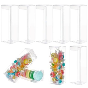 Caja de plástico PVC rectangular de 20 piezas 2x2x6,3 pulgadas, cajas de favores transparentes, transparentes... - Imagen 1 de 6