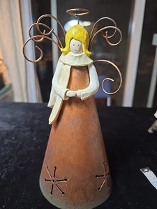 Russ Berrie 10" Baumspitze Metall Engel Weihnachten Urlaub Deko Vintage - Bild 1 von 6