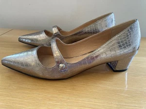 Kurt Geiger Miss KG Audrina courts - Pewter / Crocodile effect - size 6/39 BNIB - Picture 1 of 9