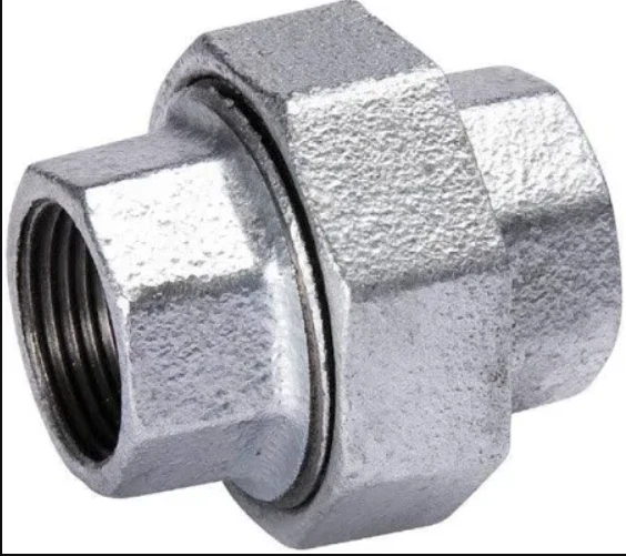 1″ Galvanized Steel Union – Malleable Iron Pipe Fitting – Plumbing / HVAC - Image 1 of 1