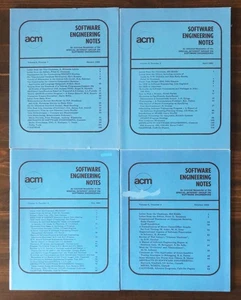 1983 ACM Software Engineering Notes Magazine - Lot of 4 - Picture 1 of 2