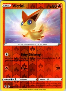 Victini Reverse Holo 036/264 SWSH08: Fusion Strike Uncommon - NM - Picture 1 of 2