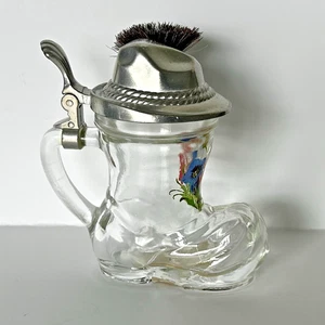 Vintage Sammlerstück Stein Stiefel Zinn Hut Souvenir Schnapsglas Barware deutsche Herstellung - Bild 1 von 10