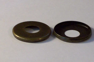 SET OF 2 ANTIQUE BRASS FINISH 1 1/8" CHECK RINGS LAMP PART NEW 22504AJB - Picture 1 of 1