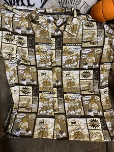 Blue Boy Men's XL Sunny Boy Block Hip Hop Cartoon Short Sleeve Shirt Y2K USED - Picture 1 of 15