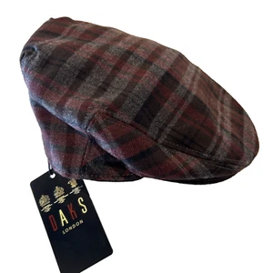 Gorra Daks of London de lana virgen sombrero a cuadros forro acolchado para mujer pequeña nueva con etiquetas - Imagen 1 de 10