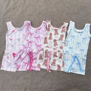 Sibling Summer baby Girls Play Set Floral Tank Top Matching Shorts Outfit - Picture 1 of 9