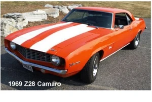 1969 Chevrolet Camaro Z28 Orange Refrigerator / Tool Box Magnet - Picture 1 of 1