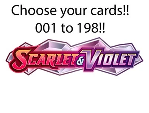 Pokemon TCG Scarlet & Violet Base Set Single Cards 1-159! YOU CHOOSE!! - Picture 1 of 31