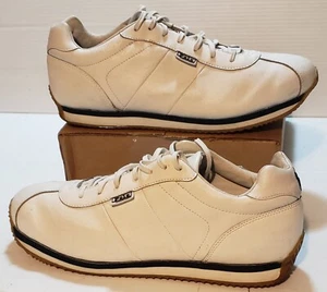 VINTAGE Polo Ralph Lauren White Leather Sneakers Men's Sz 12 D. GOOD COND. - Picture 1 of 8
